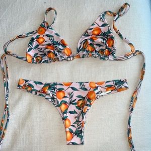 Jypsea Local Clementine Print Bikini. Very gently worn